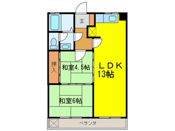 竹味マンションの物件間取画像